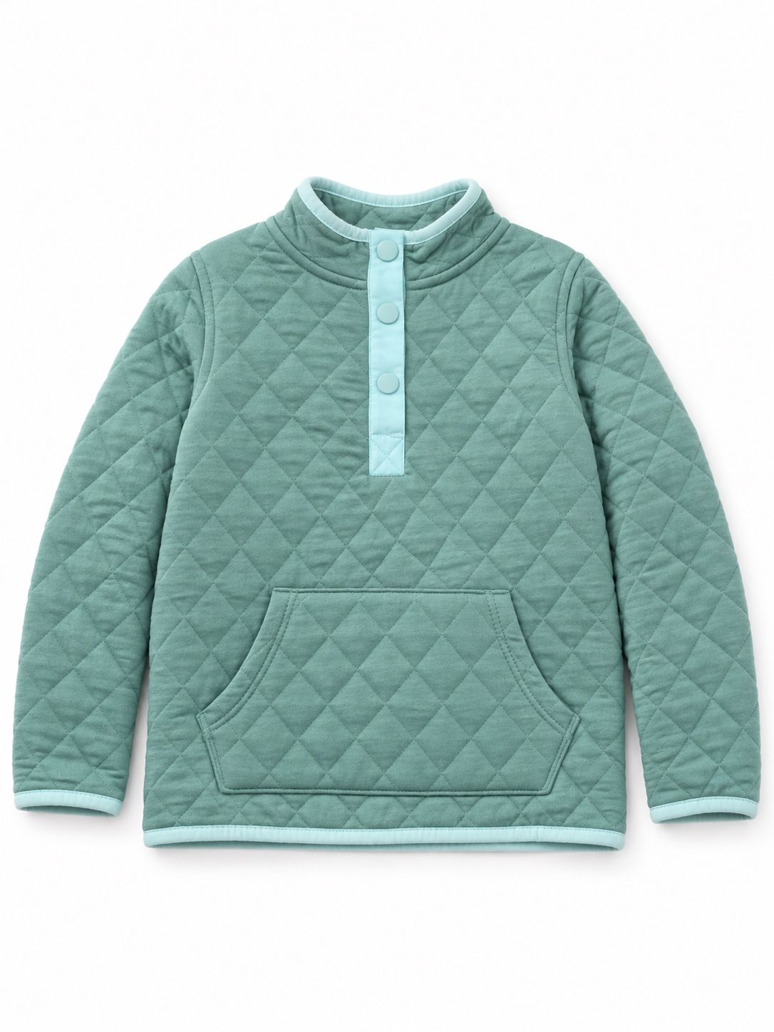 Cat & Jack Sage Green Quilted Pullover Sweatshirt