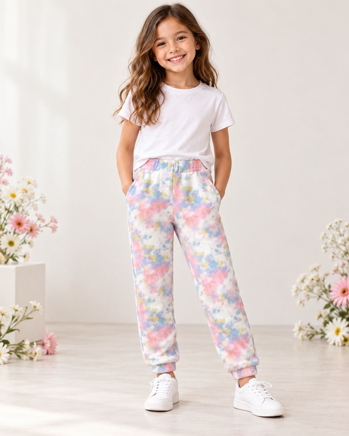 Cat & Jack Girls’ Pastel Tie-Dye Jogger Pants, photo 2