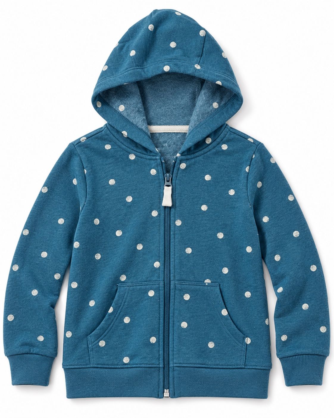 Cat & Jack Girls’ Teal Polka Dot Zip-Up Hoodie