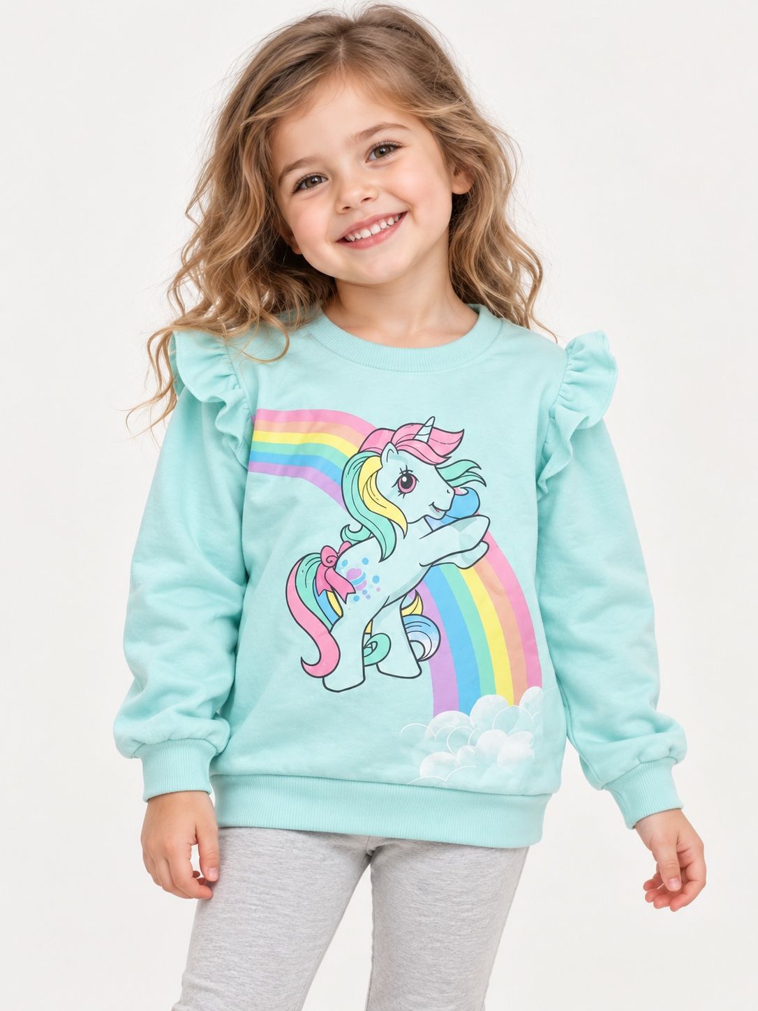 My Little Pony Mint Ruffle Sweatshirt for Girls, photo 2