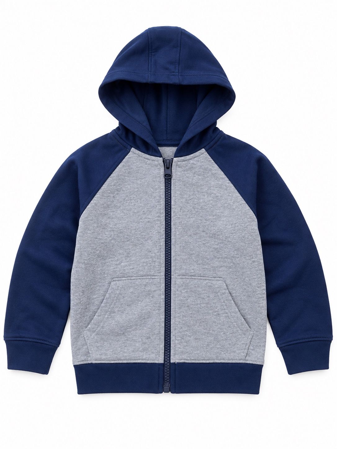 Cat & Jack Boys’ Navy and Gray Zip-Up Hoodie