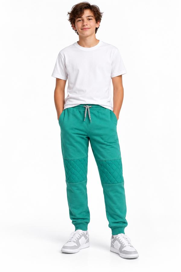 Cat & Jack Boys’ Teal Quilted Jogger Pants, photo 2