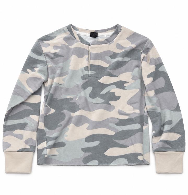 Art Class Girls’ Gray Camo Long-Sleeve Top