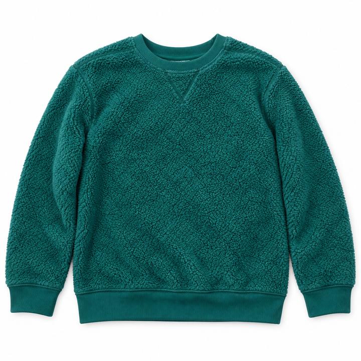 Cat & Jack Boys’ Teal Sherpa Fleece Sweatshirt