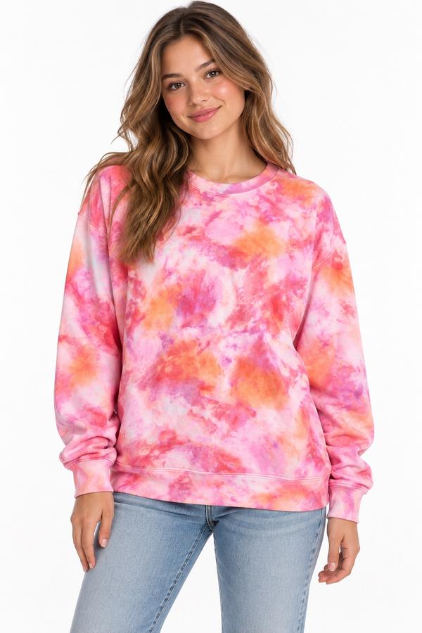 Xersion Women’s Pink & Orange Tie-Dye Sweatshirt, photo 2