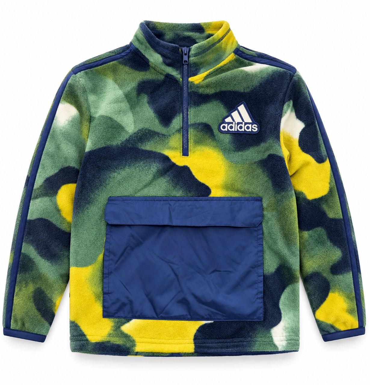 Adidas Boys’ Camouflage Fleece Quarter-Zip Pullover