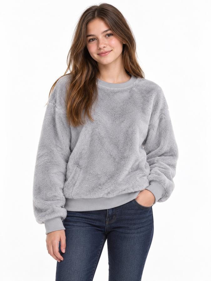 Knit Works Grey Plush Sweatshirt, photo 2