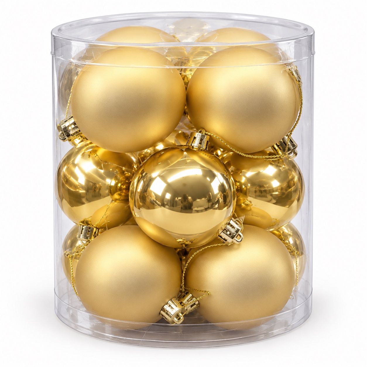 Champagne Gold Christmas Baubles Set