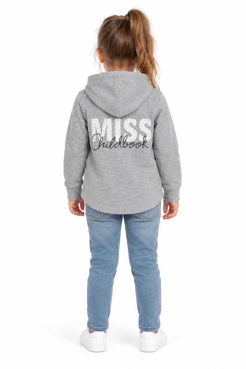 Girls’ Gray Hooded Jacket with Studded Pockets, photo 3