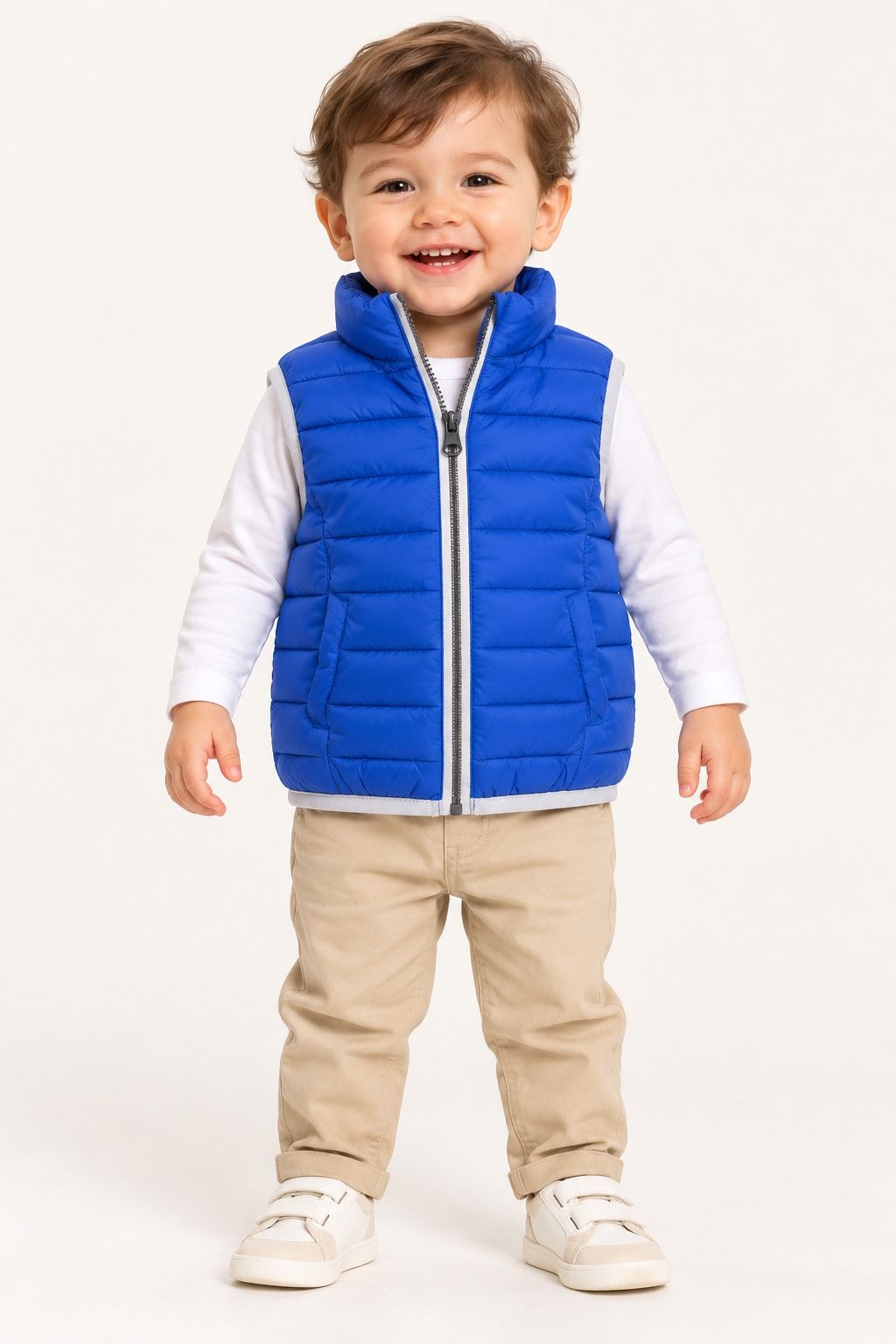 Olimpias Boys’ Blue Puffer Vest, photo 2