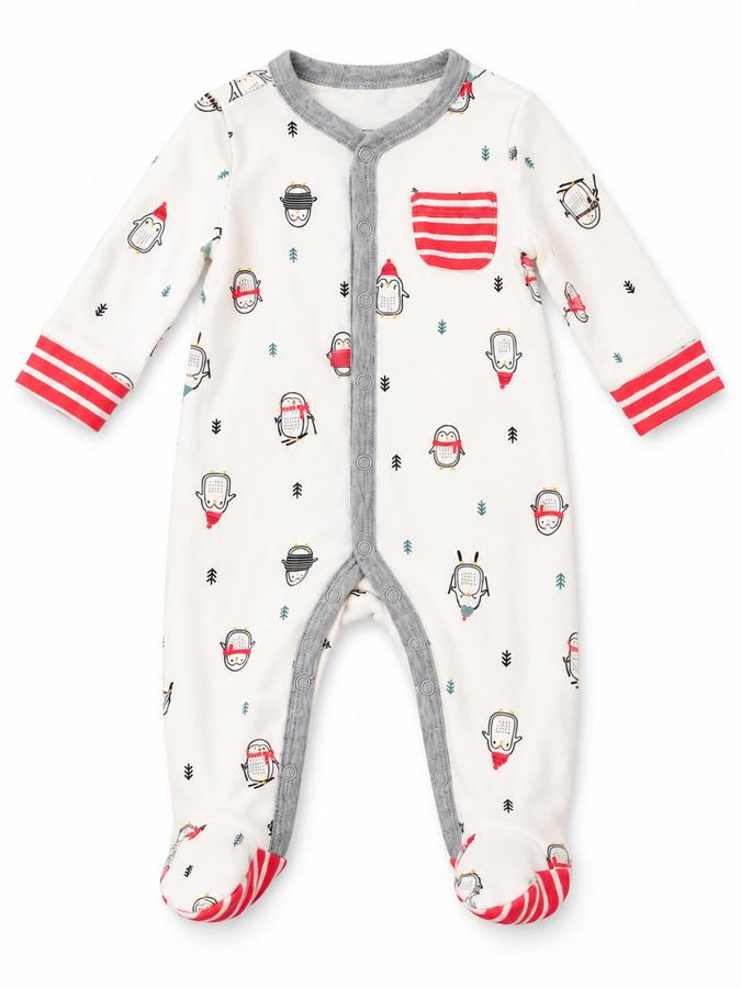 Penguin Print Footed Baby Sleeper