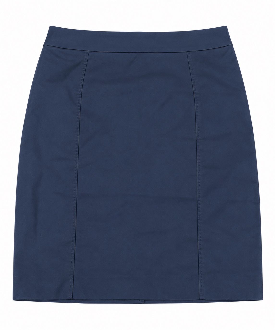 MNG Navy Blue Panel-Seam Pencil Skirt