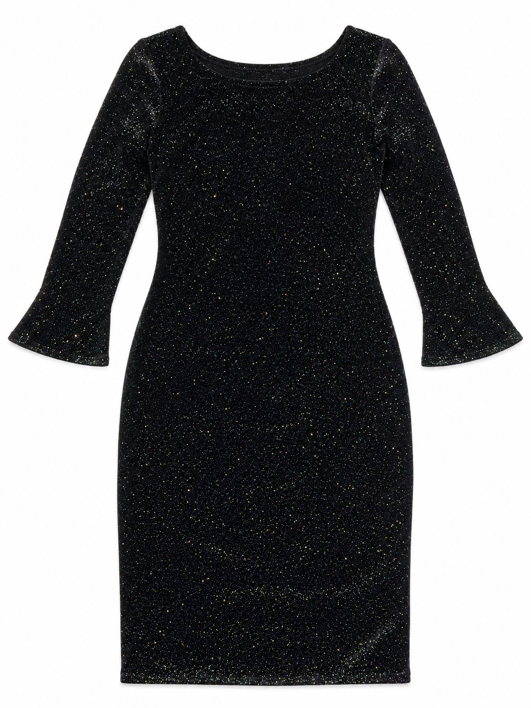 Orsay Black Glitter Knee-Length Dress