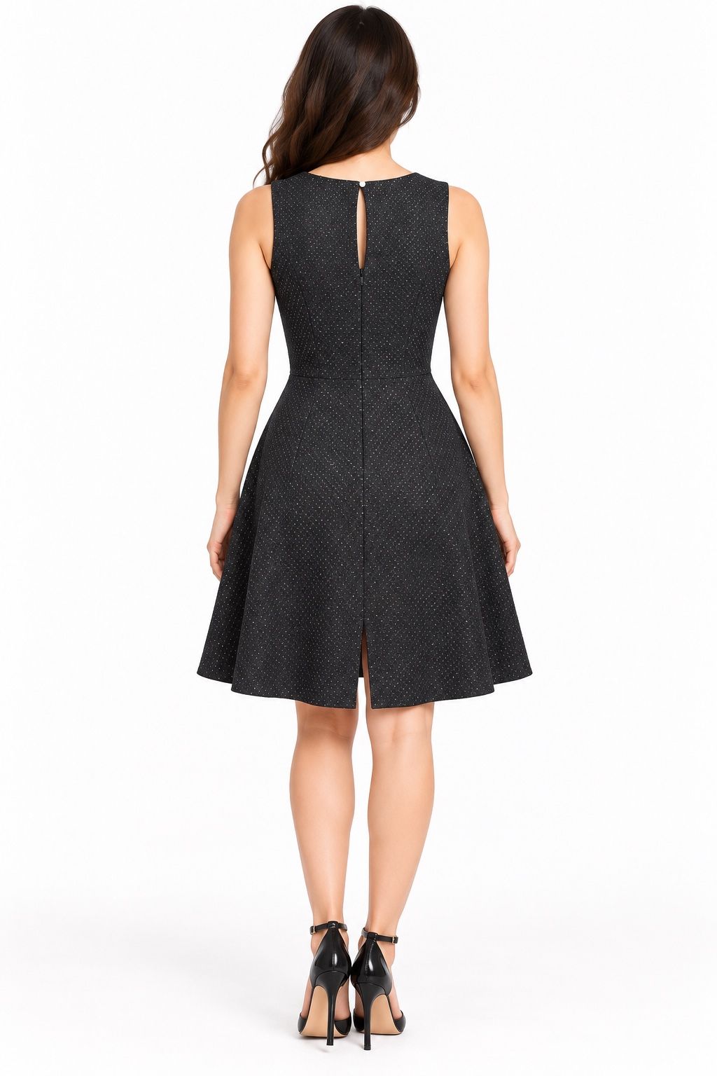 Camaïeu Black Shimmer Fit & Flare Dress, photo 3