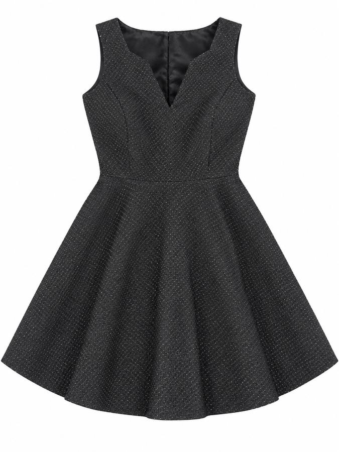 Camaïeu Black Shimmer Fit & Flare Dress