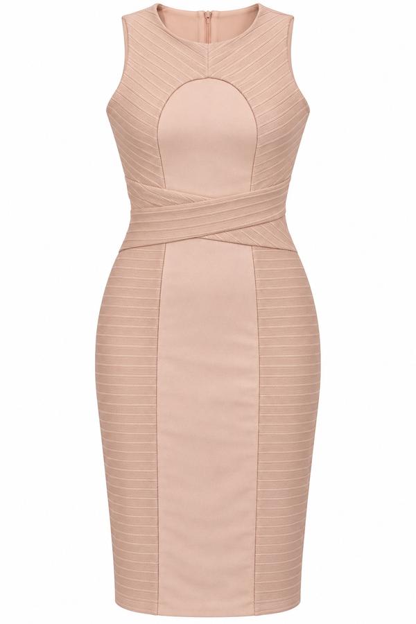 ASOS Blush Pink Sleeveless Midi Dress