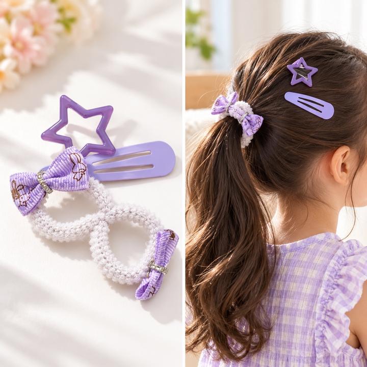 Girls’ Lilac Hair Accessory Set, photo 2