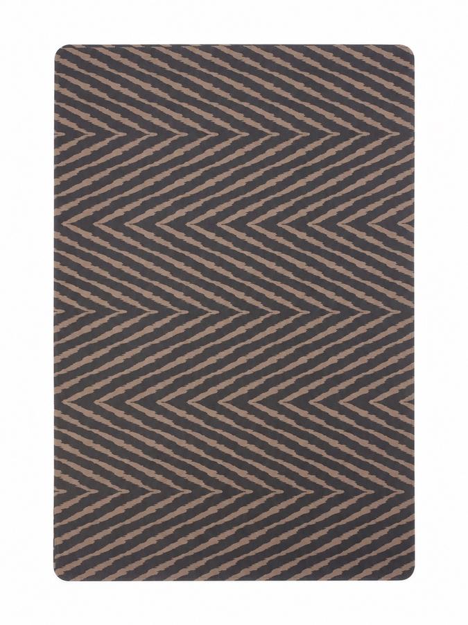 Chevron Table Placemat – Charcoal & Taupe