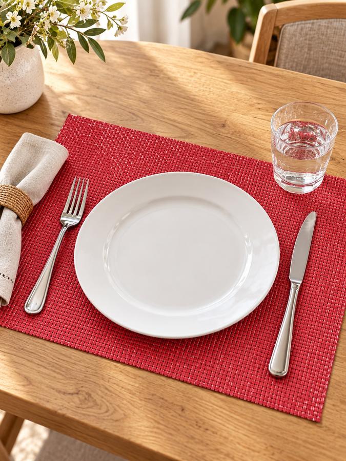Red Woven Table Placemat, photo 2