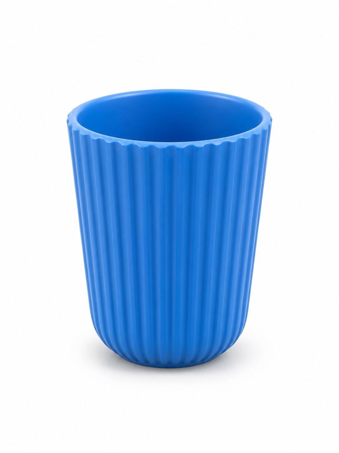 Blue Ribbed Melamine Cup – 160 ml