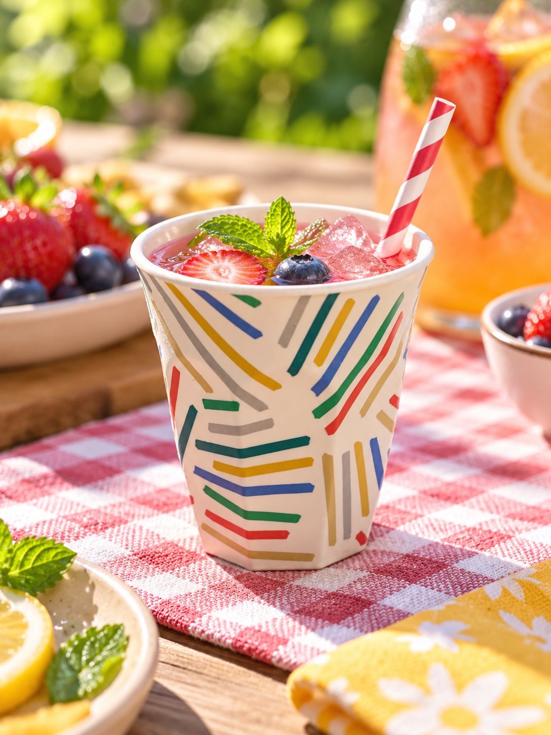 Colorful Geometric Melamine Cup – 160ml, photo 2