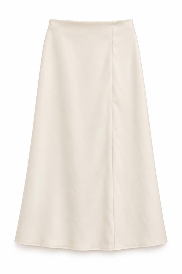 Zara Ivory Long A-Line Skirt