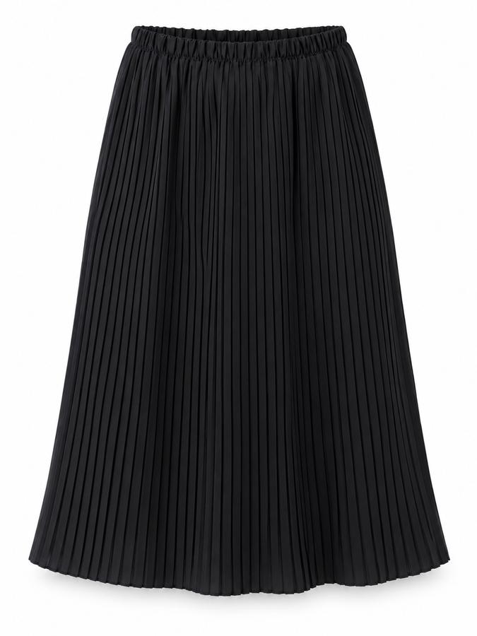 H&M Girls’ Black Pleated Midi Skirt