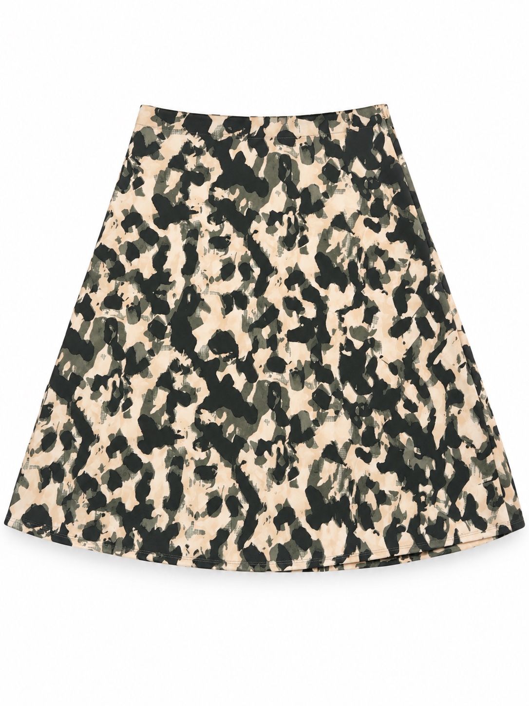 H&M Abstract Print A-Line Midi Skirt