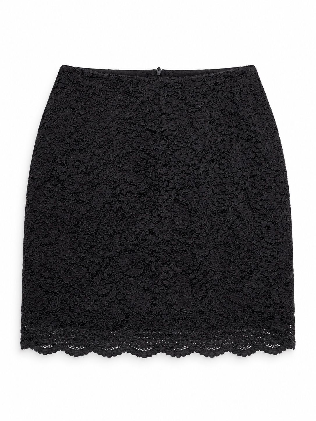 Caroll Black Floral Lace Mini Skirt