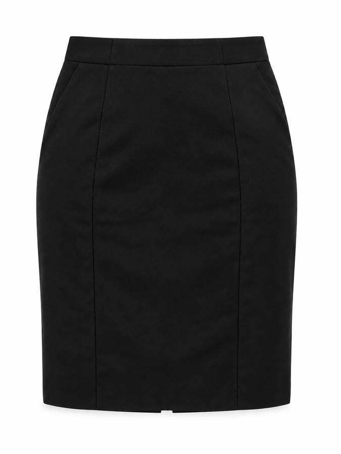 Black Knee-Length Pencil Skirt