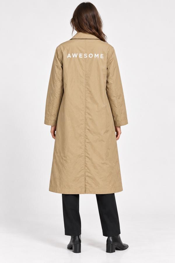 Zara Woman Beige “AWESOME” Long Coat, photo 3