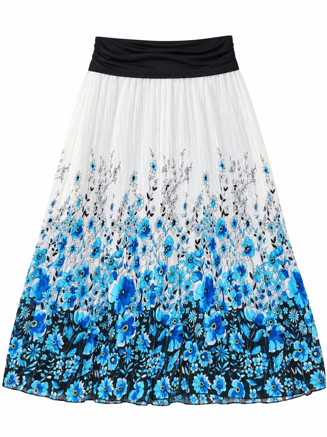 Newtil Women’s Blue Floral Maxi Skirt