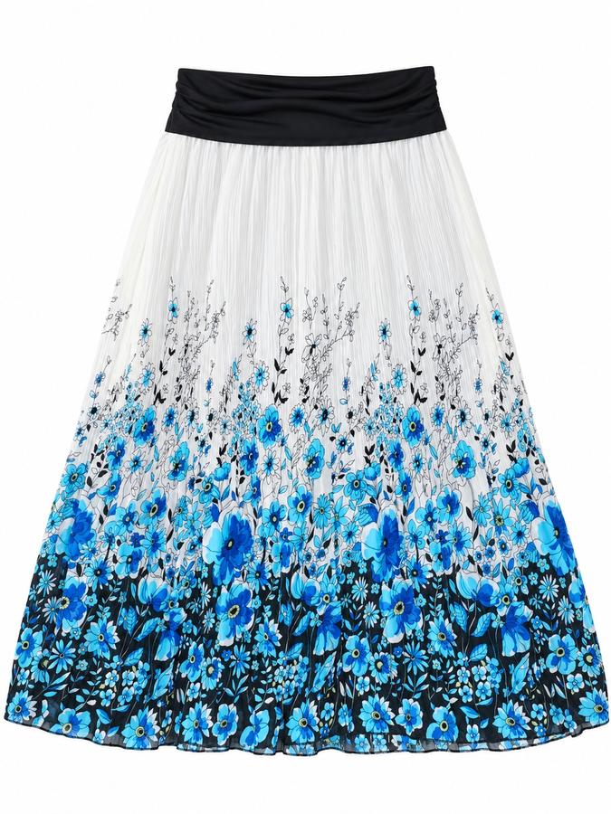 Newtil Women’s Blue Floral Maxi Skirt