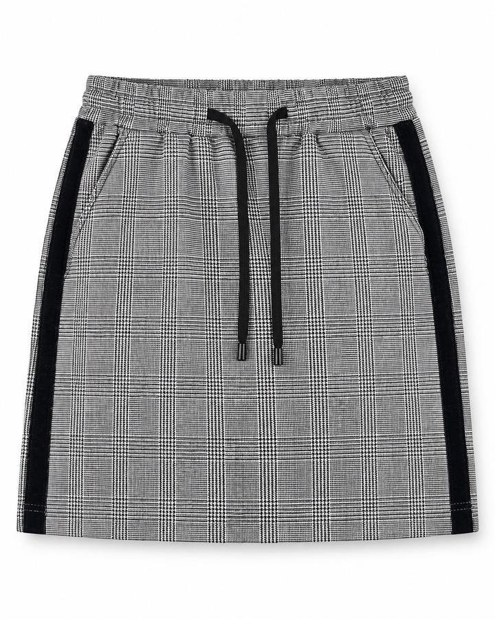 Street One Glen Plaid Drawstring Mini Skirt