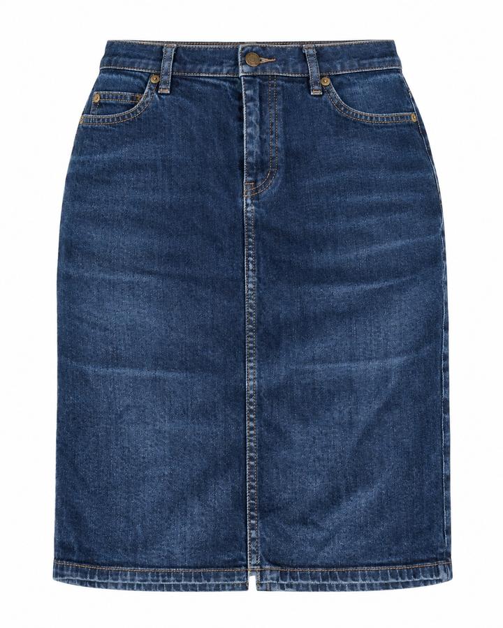 LRL Lauren Jeans Co. Dark Wash Denim Pencil Skirt