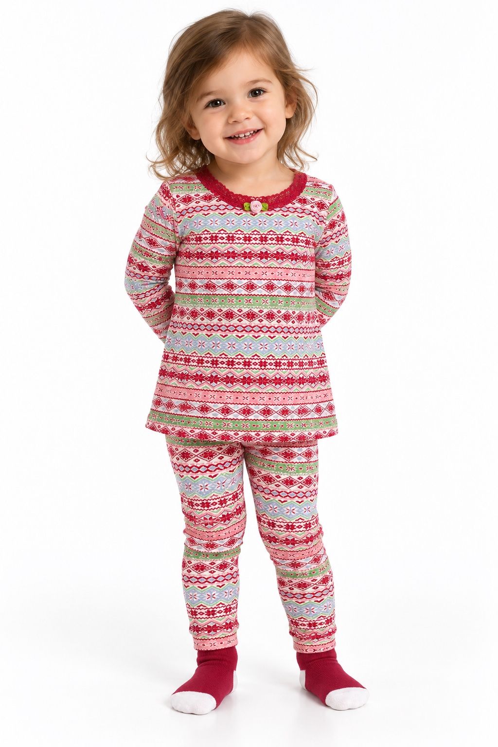 Girls’ Nordic Print 3-Piece Outfit Set, photo 2