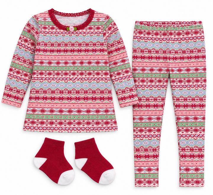 Girls’ Nordic Print 3-Piece Outfit Set