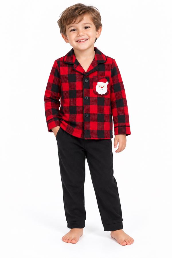 Carter’s Boys’ Red Buffalo Plaid Pajama Shirt, photo 2