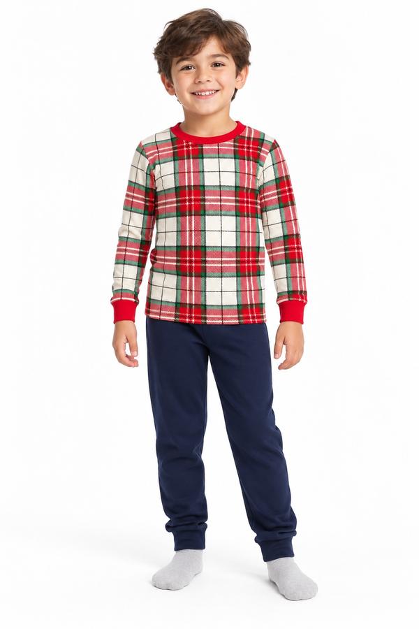Carter’s Boys’ Festive Plaid Long-Sleeve Thermal Top, photo 2