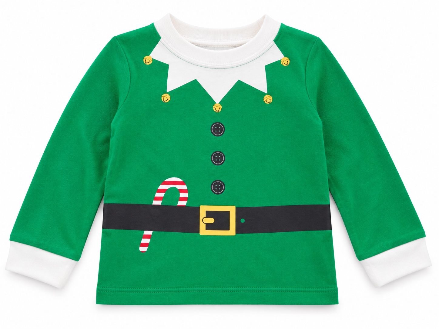 Carter’s Baby Boys’ Green Christmas Elf Long-Sleeve Top