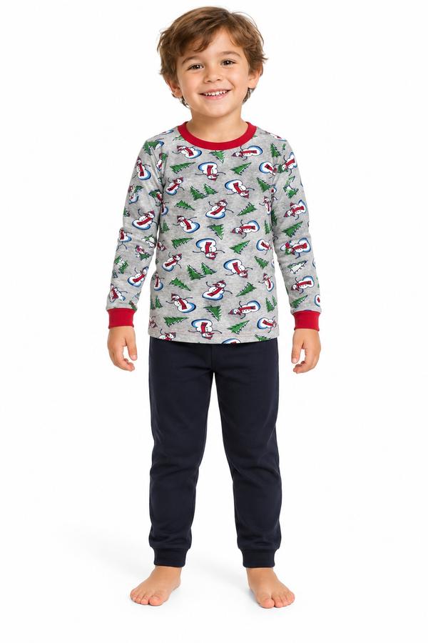 Olivia Mini Kids’ Snowman Christmas Long-Sleeve Top, photo 2