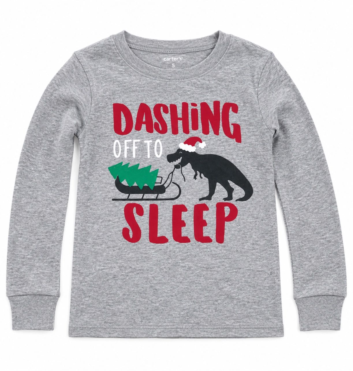 Carter’s Boys’ “Dashing Off to Sleep” Long-Sleeve Pajama Top