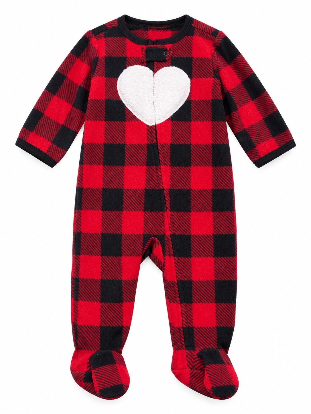 Carter’s Baby Buffalo Plaid Heart Footed Sleeper