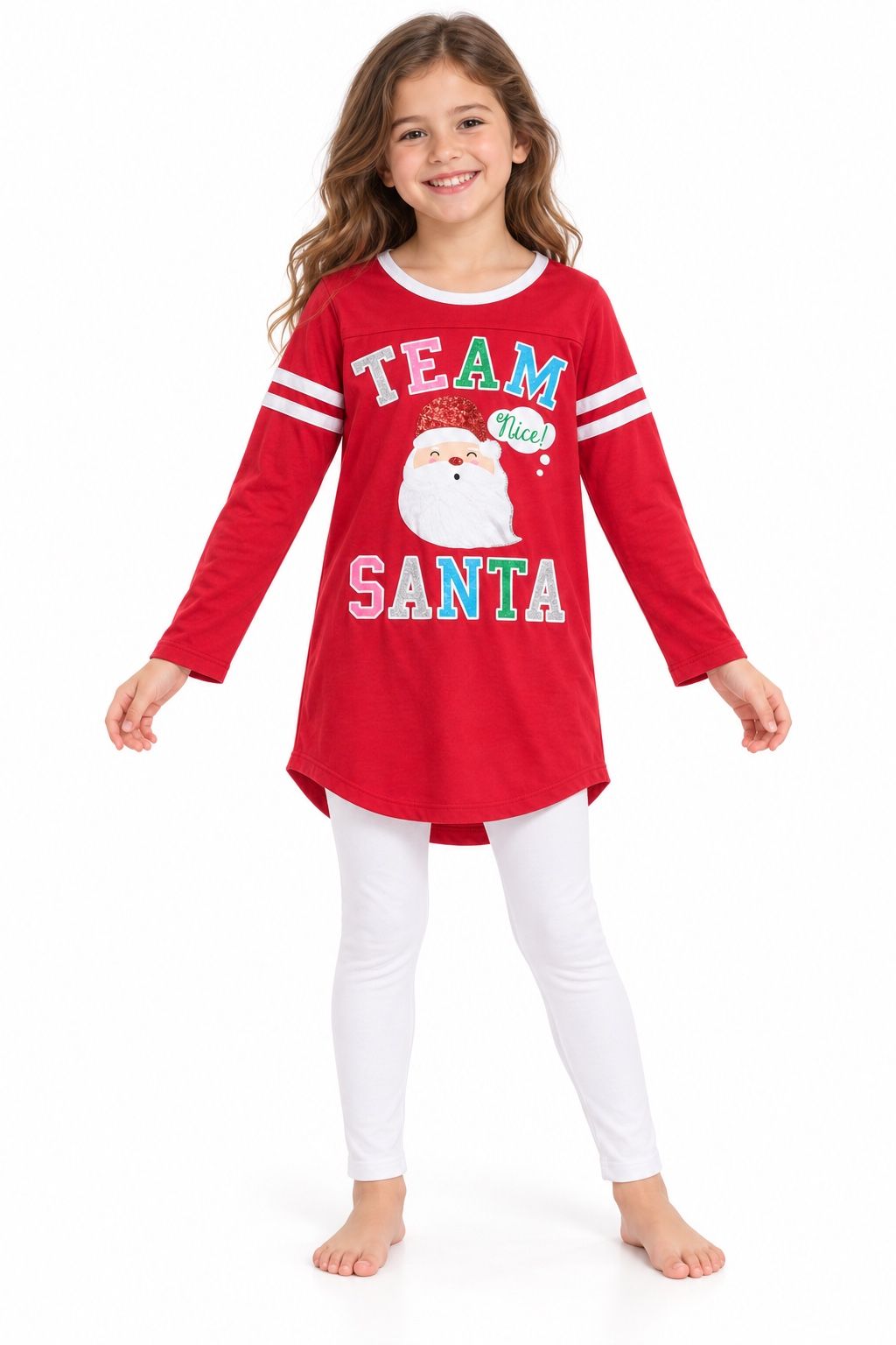 Max & Olivia Girls’ Team Santa Christmas Nightshirt, photo 2