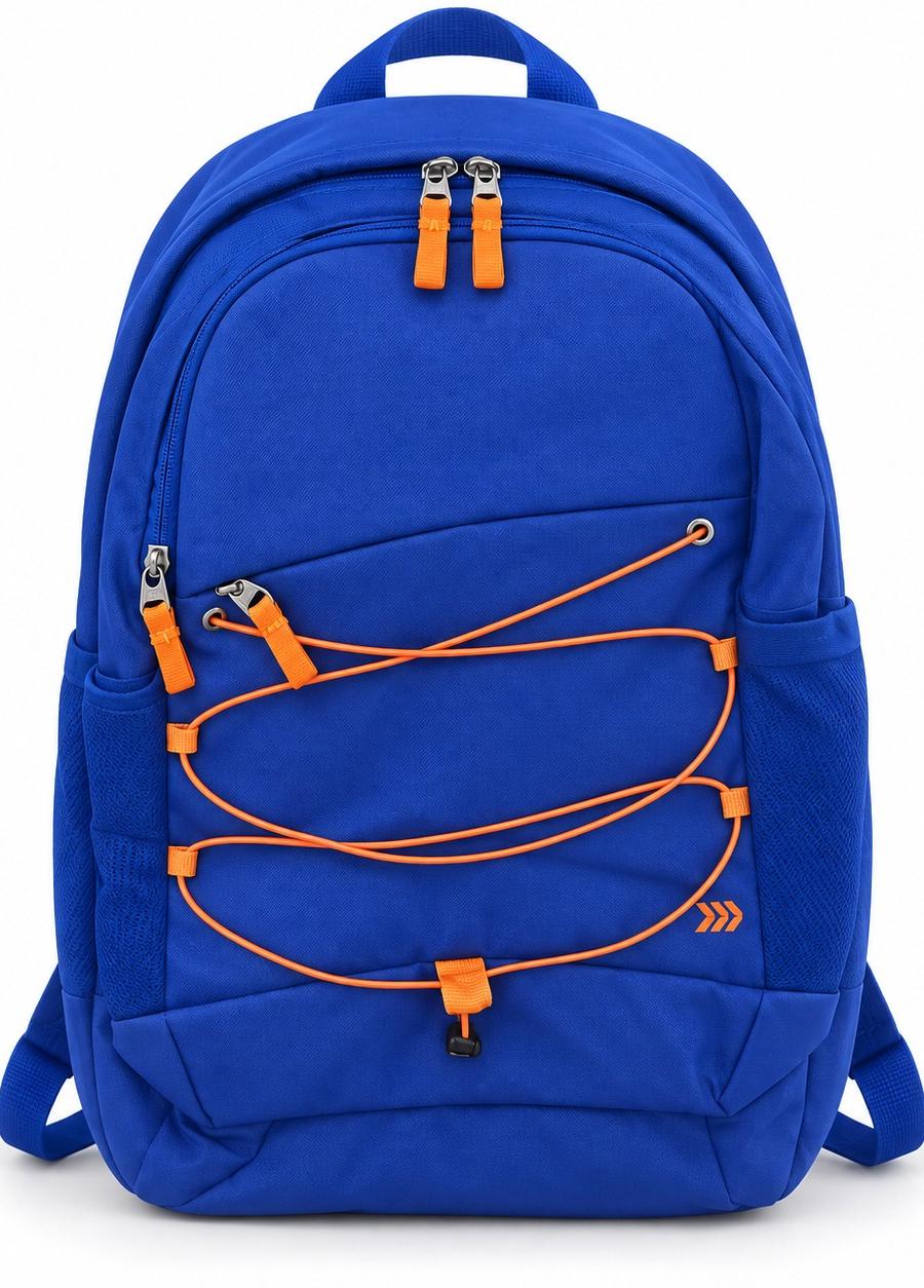 Under Armour UA Hustle Play Kids Backpack – Royal Blue & Orange