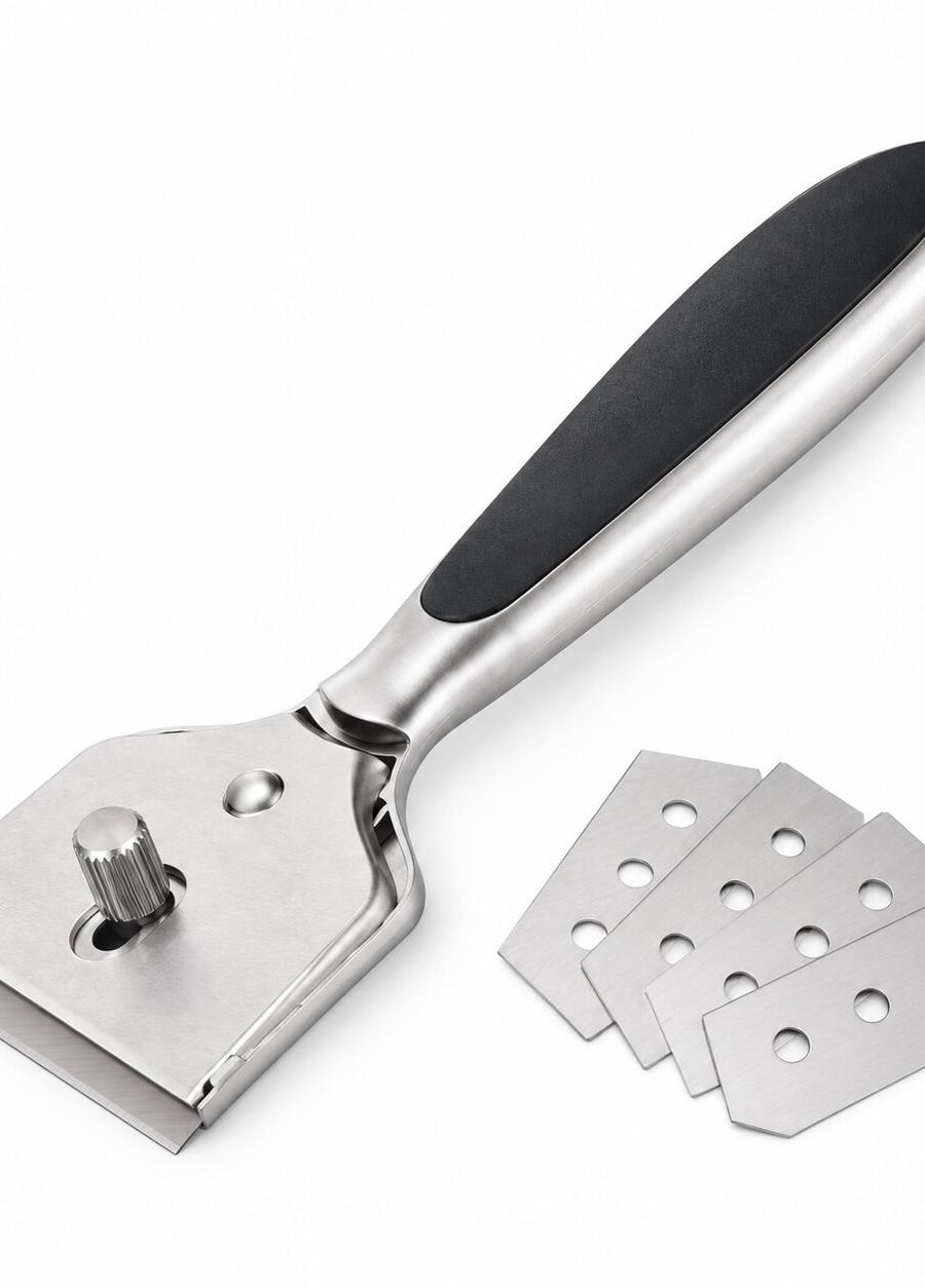 ERNESTO Ceramic Glass Hob Scraper with 4 Replacement Blades