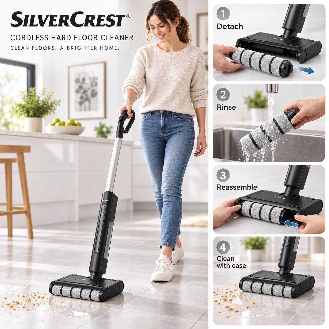 منظّف أرضيات صلبة لاسلكي من SilverCrest, photo 6