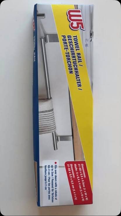 W5 No-Drill Telescopic Tea Towel Holder for Kitchen & Bathroom, photo 2