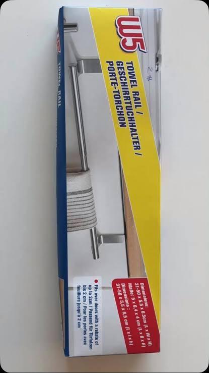 W5 No-Drill Telescopic Tea Towel Holder for Kitchen & Bathroom, photo 2