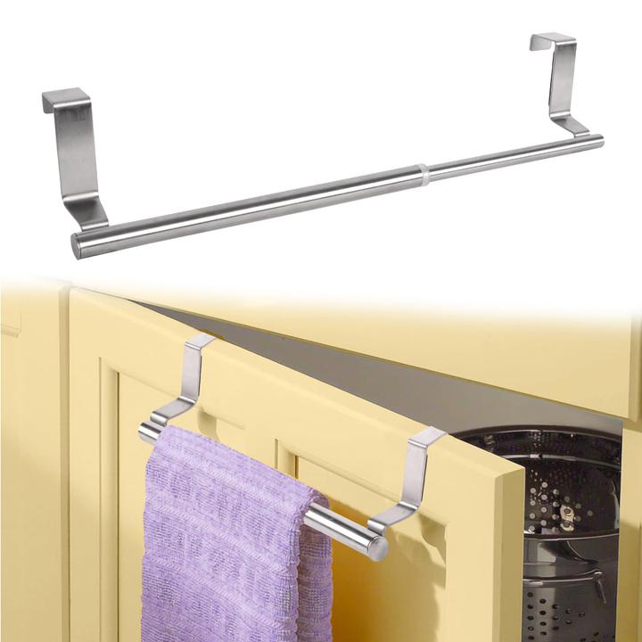 W5 No-Drill Telescopic Tea Towel Holder for Kitchen & Bathroom